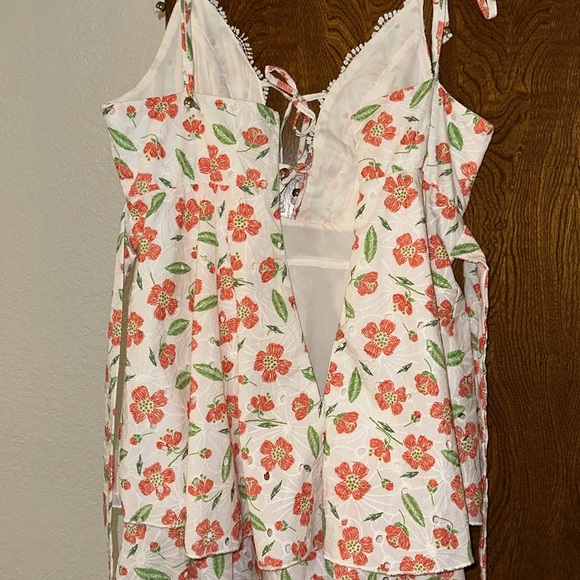 BerryGo Women's Floral Mini Eyelet Romper - Picture 13 of 13